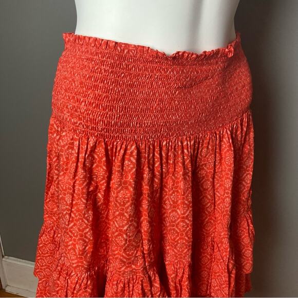 Lauren Ralph Lauren Skirt size 8 cottagecore western red tiered drop waist - Picture 9 of 9